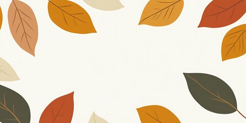Obraz premium Autumn leaves fall background design. (1)