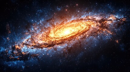 Cosmic Tapestry: A Breathtaking Journey Through the Spiral Galaxy's Celestial Dance