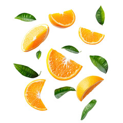 set of orange slices