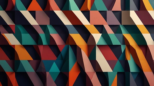 Geometric patterns in clean vector art style