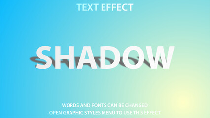 shadow text effect. Vector illustration.
Editable 