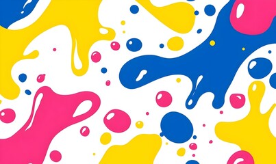 Fototapeta premium Fluid Harmony, a vibrant design capturing the dynamic movement and rhythm of water splashes, blending geometric patterns with organic forms.