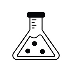 Flask icon isolated on a white background. Vector illustration.