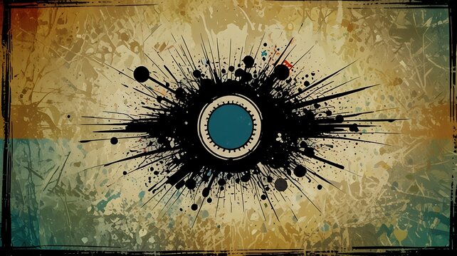 Grunge-inspired vector art with texture overlays