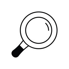 Magnifier  icon isolated on a white background. Vector illustration.