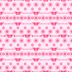 pink seamless pattern with hearts for valentine 's day.