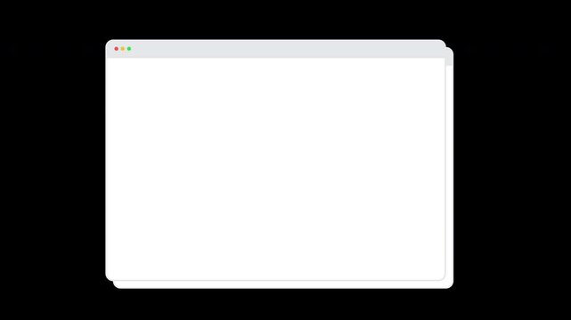 連続してポップアップ表示するブラウザのアニメーション パソコン ウィンドウ フレーム グレー