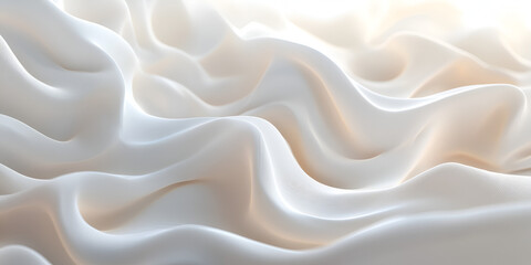 Obraz premium Soft White Fabric Drapes: Luxurious, smooth, and flowing, this image captures the essence of elegance and sophistication. The soft, white fabric drapes create an ethereal and calming atmosphere.