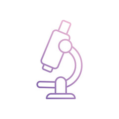 Microscope icon isolated on a white background. Vector illustration.