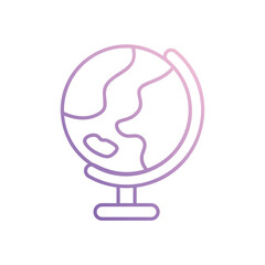 Globe icon isolated on a white background. Vector illustration.
