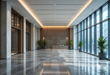 Modern Office Building Lobby Interior Design