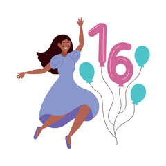 teenager birthday cake sixteen number