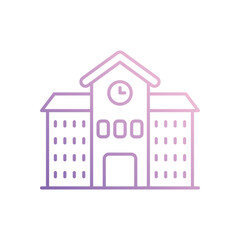 University Campus icon isolated on a white background. Vector illustration.