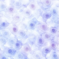 Soft Lavender and White Roses Background with Gentle Petals for Elegant Design and Floral Themes
