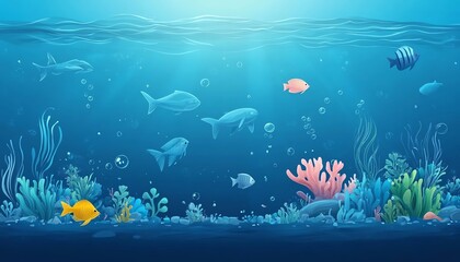 Fototapeta na wymiar Devastating impact of plastic waste on marine life, polluted ocean with floating debris, environmental crisis affecting aquatic species