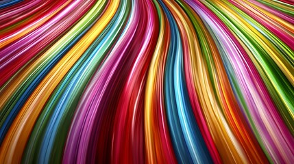 Vibrant Rainbow Hues Swirling In Abstract Design