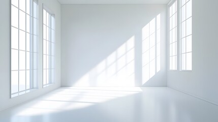 Obraz premium A bright, white window with clear glass, allowing natural light to fill the room.