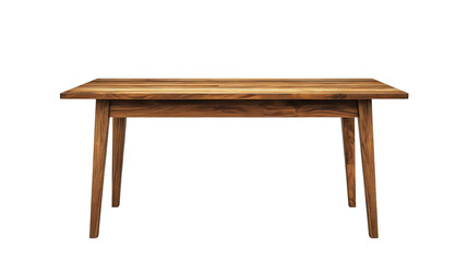 Fototapeta premium Minimalist Dining Table with Smooth Surface and Slim Light-Toned Wooden Legs.