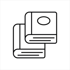 Books icon isolated on a white background. Vector illustration.