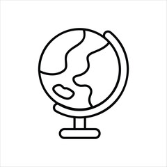 Globe icon isolated on a white background. Vector illustration.