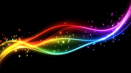 Obraz premium Rainbow Waves Abstract Light Background Design