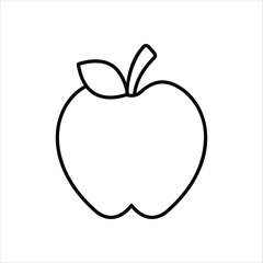 Apple icon isolated on a white background. Vector illustration.
