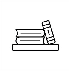 Library icon isolated on a white background. Vector illustration.