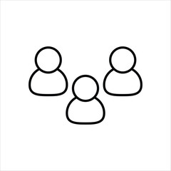 Group of People icon isolated on a white background. Vector illustration.