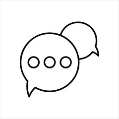 Speech Bubble icon isolated on a white background. Vector illustration.