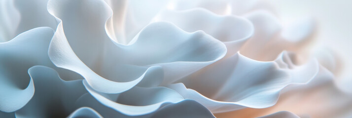 Obraz premium Soft blue petals create delicate and serene floral composition, evoking tranquility and beauty