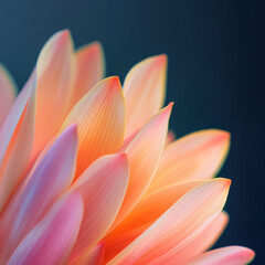 Fototapeta premium Vibrant flower petals in shades of pink and orange, showcasing delicate textures and soft lighting