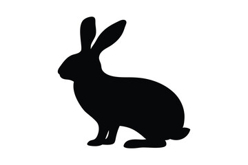 rabbit silhouette vector, rabbit icon vector illustration