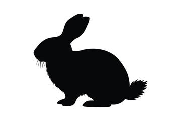 rabbit silhouette vector, rabbit icon vector illustration
