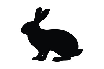 rabbit silhouette vector, rabbit icon vector illustration