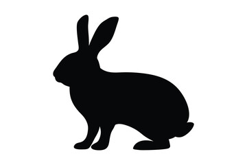 rabbit silhouette vector, rabbit icon vector illustration