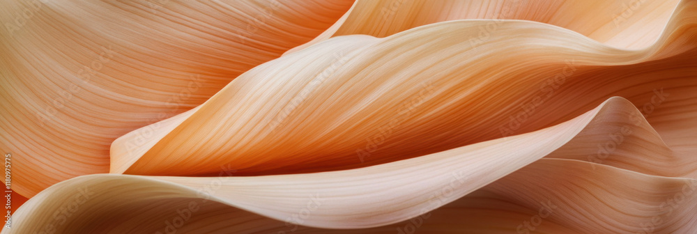Poster soft, flowing petals in warm peach tones create serene and elegant composition