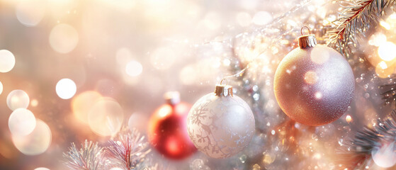 Fototapeta premium Contemporary New Year design with flowing elements and soft light flares-15