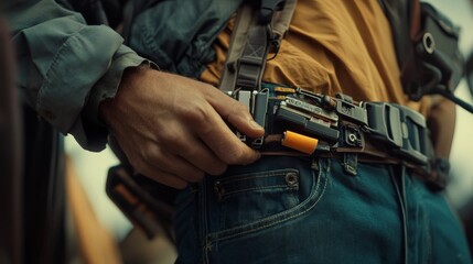 A solitary figure stands against a vibrant, golden wall, merging shadows and light to evoke introspection and solitude.
