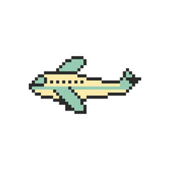 Fototapeta premium plane design retro pixel art