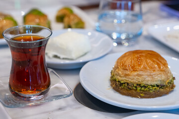 Traditional Turkish Pistachio Baklava Photo, Eminonu Istanbul, Turkiye (Turkey)
