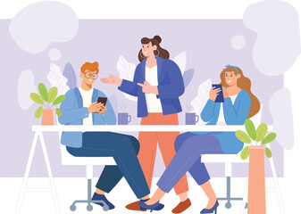 Modern social media addiction, creatively illustrating the impact of digital platforms on users.