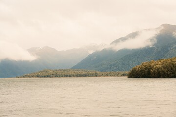 Lake Monowai on a Cloudy Day - Scenic New Zealand Landscape
