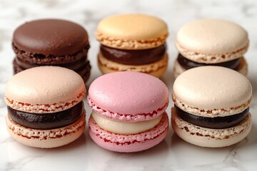 Obraz premium A Delightful Collection of Colorful Macarons