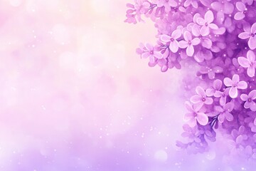Soft Purple Floral Background with Delicate Flowers and Subtle Bokeh Effect