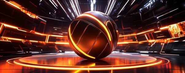 Dynamic banner showcasing vibrant basketball and football themes.