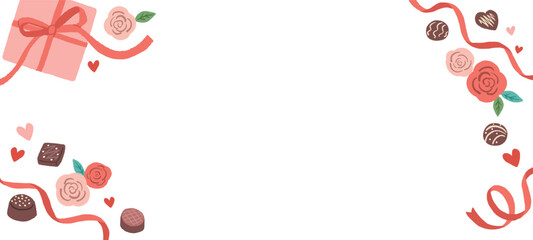 可愛いバレンタインのフレーム