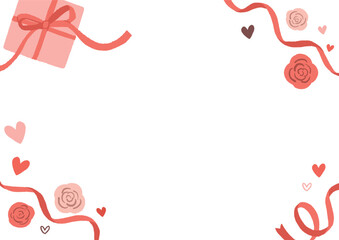 可愛いバレンタインのフレーム