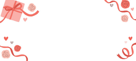 可愛いバレンタインのフレーム