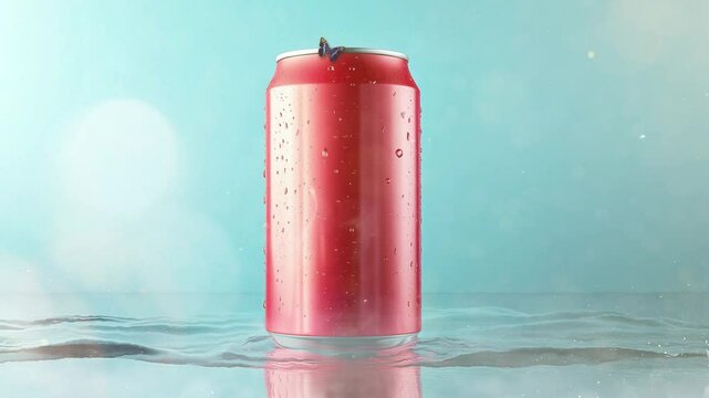 minimal long slim aluminum metal tin energy cola 3d seamless looping overlay 4k virtual video animation background