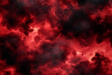 Dark red and black ominous cloudscape texture.